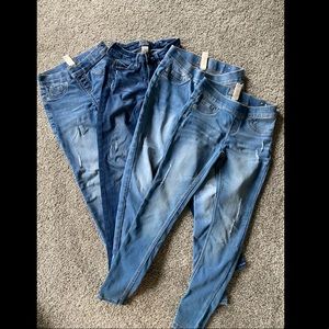 Bundle of 4 Justice Jeans/Jeggings